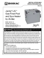 Предварительный просмотр 1 страницы Zodiac Jandy LXi Installation And Operation Manual