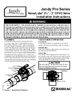 Предварительный просмотр 1 страницы Zodiac Jandy Pro Series NeverLube Installation Instructions