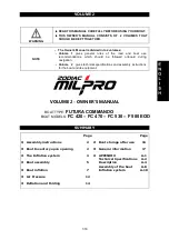 Preview for 2 page of Zodiac MilPro Futura Commando FC 420 Owner'S Manual