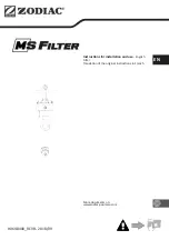 Zodiac MS FILTER D470 Instructions For Installation And Use Manual preview