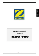 Zodiac NZO 700 Owner'S Manual preview