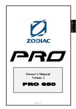 Zodiac PRO 650 Owner'S Manual предпросмотр