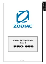 Preview for 2 page of Zodiac PRO 850 Owner'S Manual