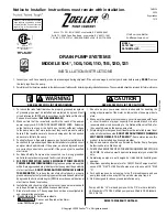 Zoeller 104 Series Installation Instructions Manual preview