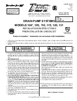 Preview for 1 page of Zoeller 104 Installation Instructions Manual