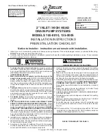 Preview for 1 page of Zoeller 105-0010 Installation Instructions Manual