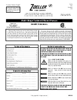 Zoeller 5030 Series Owner'S Manual preview