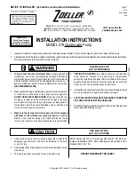 Zoeller 519 Installation Instructions Manual preview