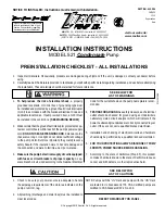 Preview for 1 page of Zoeller 521 Installation Instructions Manual