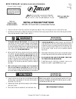 Preview for 1 page of Zoeller 522 Installation Instructions Manual