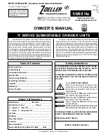 Preview for 1 page of Zoeller 71 Series Owner'S Manual