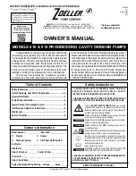 Preview for 1 page of Zoeller 810 Series Owner'S Manual