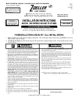 Preview for 1 page of Zoeller 900 Series Installation Instructions