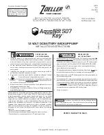 Preview for 1 page of Zoeller AquaNot 507 Key Installation Instructions Manual