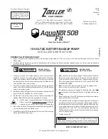 Zoeller AQUANOT 508 Fit Installation Instructions Manual preview