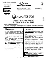 Zoeller AquaNot 508 Series Installation Instructions Manual preview