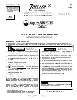 Zoeller AquaNot 508 Spin Installation Instructions Manual preview