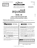 Preview for 1 page of Zoeller Aquanot 508 Installation Instructions Manual