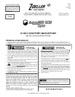 Zoeller AQUANOT SPIN 508 Installation Instructions Manual preview