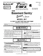 Zoeller Basement Sentry Series Installation Manual preview