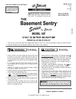 Zoeller Basement Sentry Series Quick Start Manual preview