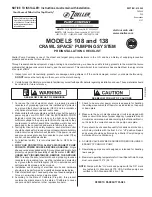 Zoeller CRAWL SPACE 108 Instructions Manual preview