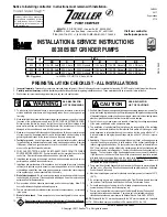 Zoeller SHARK 803 Installation & Service Instructions Manual preview