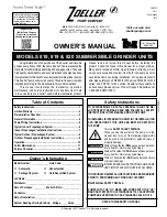 Preview for 1 page of Zoeller SHARK 818 Series Owner'S Manual