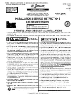 Preview for 1 page of Zoeller SHARK Series Installation & Service Instructions
