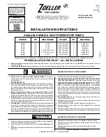 Preview for 1 page of Zoeller Water Solutions 3098 Series Installation Instructions Manual