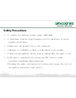 Preview for 11 page of ZOJE WR580 Product Manual