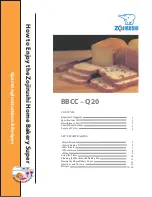 Предварительный просмотр 1 страницы Zojirushi BBCC-Q20 Operating Instructions And Recipes