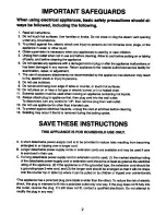 Preview for 3 page of Zojirushi CD-DEC30 Operating Instructions Manual