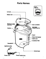 Preview for 8 page of Zojirushi CD-DEC30 Operating Instructions Manual