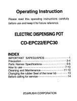 Предварительный просмотр 1 страницы Zojirushi CD-EPC22 Operating Instructions Manual