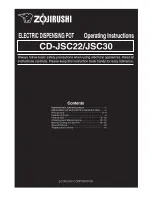 Предварительный просмотр 1 страницы Zojirushi CD-JSC22 Operating Instructions Manual