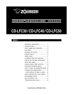 Предварительный просмотр 1 страницы Zojirushi CD-LFC30 Operating Instructions Manual