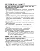 Предварительный просмотр 2 страницы Zojirushi CD-QAC40 Operating Instructions Manual
