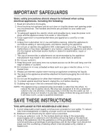 Предварительный просмотр 2 страницы Zojirushi CD-WBC30 Operating Instructions Manual
