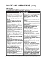 Предварительный просмотр 4 страницы Zojirushi CD-WBC30 Operating Instructions Manual