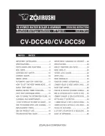 Zojirushi cv-dcc40 Operating Instructions Manual preview