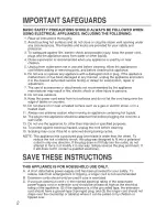 Preview for 2 page of Zojirushi cv-dcc40 Operating Instructions Manual