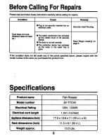 Предварительный просмотр 9 страницы Zojirushi EF-TTC40 Operating Instructions Manual