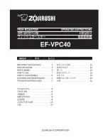 Предварительный просмотр 1 страницы Zojirushi EF-VPC40 Operating Instructions Manual