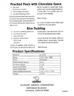 Предварительный просмотр 16 страницы Zojirushi EJ-PC50 Operating Instructions & Recipe Booklet