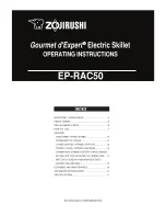 Zojirushi Gourmet d'Expert  EP-RAC50 Operating Insructions предпросмотр