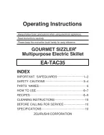 Zojirushi Gourmet Sizzler EA-TAC35 Operating Instructions Manual preview