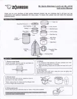 Предварительный просмотр 1 страницы Zojirushi Mr.Bento SL-JA14 Instruction Manual