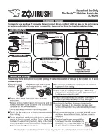 Preview for 1 page of Zojirushi Ms.Bento SL-MD07 Instruction Manual