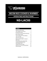 Предварительный просмотр 1 страницы Zojirushi Neuro fuzzy NS-LAC05 Operating Instructions Manual